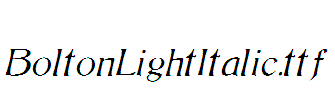 BoltonLightItalic