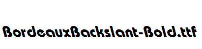 BordeauxBackslant-Bold