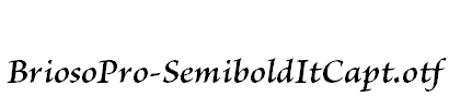 BriosoPro-SemiboldItCapt