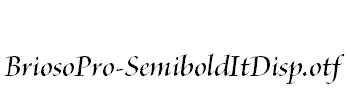 BriosoPro-SemiboldItDisp