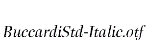 BuccardiStd-Italic