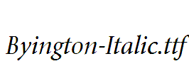 Byington-Italic