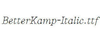 BetterKamp-Italic