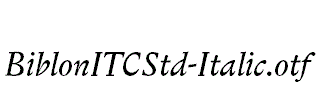 BiblonITCStd-Italic