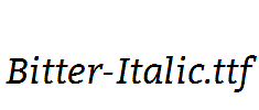 Bitter-Italic