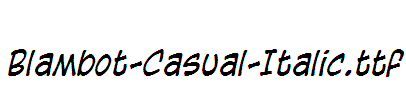 Blambot-Casual-Italic