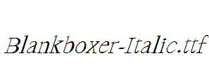 Blankboxer-Italic