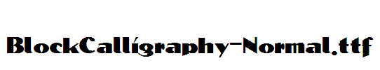 BlockCalligraphy-Normal