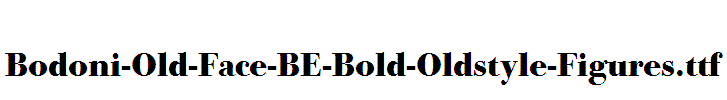 Bodoni-Old-Face-BE-Bold-Oldstyle-Figures