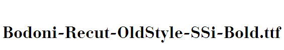 Bodoni-Recut-OldStyle-SSi-Bold