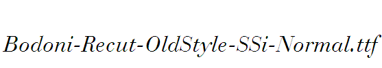 Bodoni-Recut-OldStyle-SSi-Normal