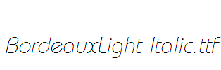 BordeauxLight-Italic