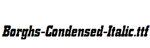 Borghs-Condensed-Italic