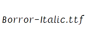 Borror-Italic