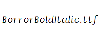 BorrorBoldItalic