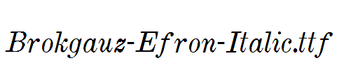 Brokgauz-Efron-Italic