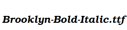 Brooklyn-Bold-Italic