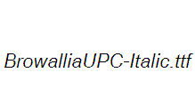 BrowalliaUPC-Italic