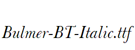 Bulmer-BT-Italic