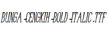 Bunga-Cengkih-Bold-Italic