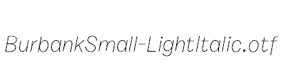 BurbankSmall-LightItalic