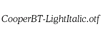 CooperBT-LightItalic