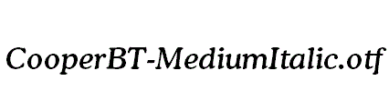 CooperBT-MediumItalic