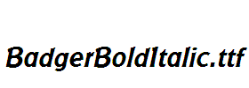 BadgerBoldItalic