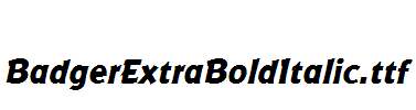 BadgerExtraBoldItalic