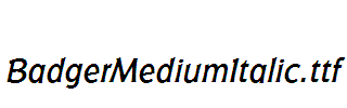 BadgerMediumItalic