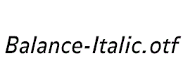 Balance-Italic