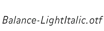 Balance-LightItalic