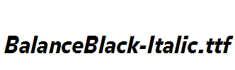 BalanceBlack-Italic