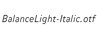 BalanceLight-Italic