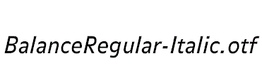 BalanceRegular-Italic