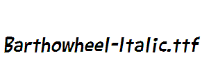 Barthowheel-Italic