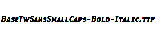 BaseTwSansSmallCaps-Bold-Italic