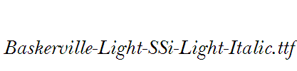 Baskerville-Light-SSi-Light-Italic