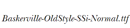 Baskerville-OldStyle-SSi-Normal