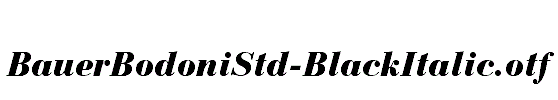 BauerBodoniStd-BlackItalic