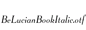 BeLucianBookItalic