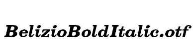 BelizioBoldItalic