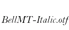 BellMT-Italic