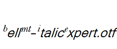 BellMT-ItalicExpert