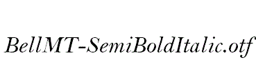 BellMT-SemiBoldItalic