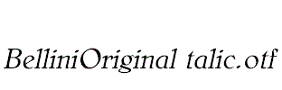 BelliniOriginalItalic