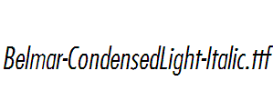 Belmar-CondensedLight-Italic