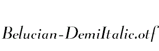 Belucian-DemiItalic