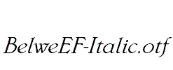 BelweEF-Italic