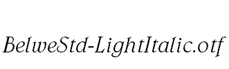 BelweStd-LightItalic